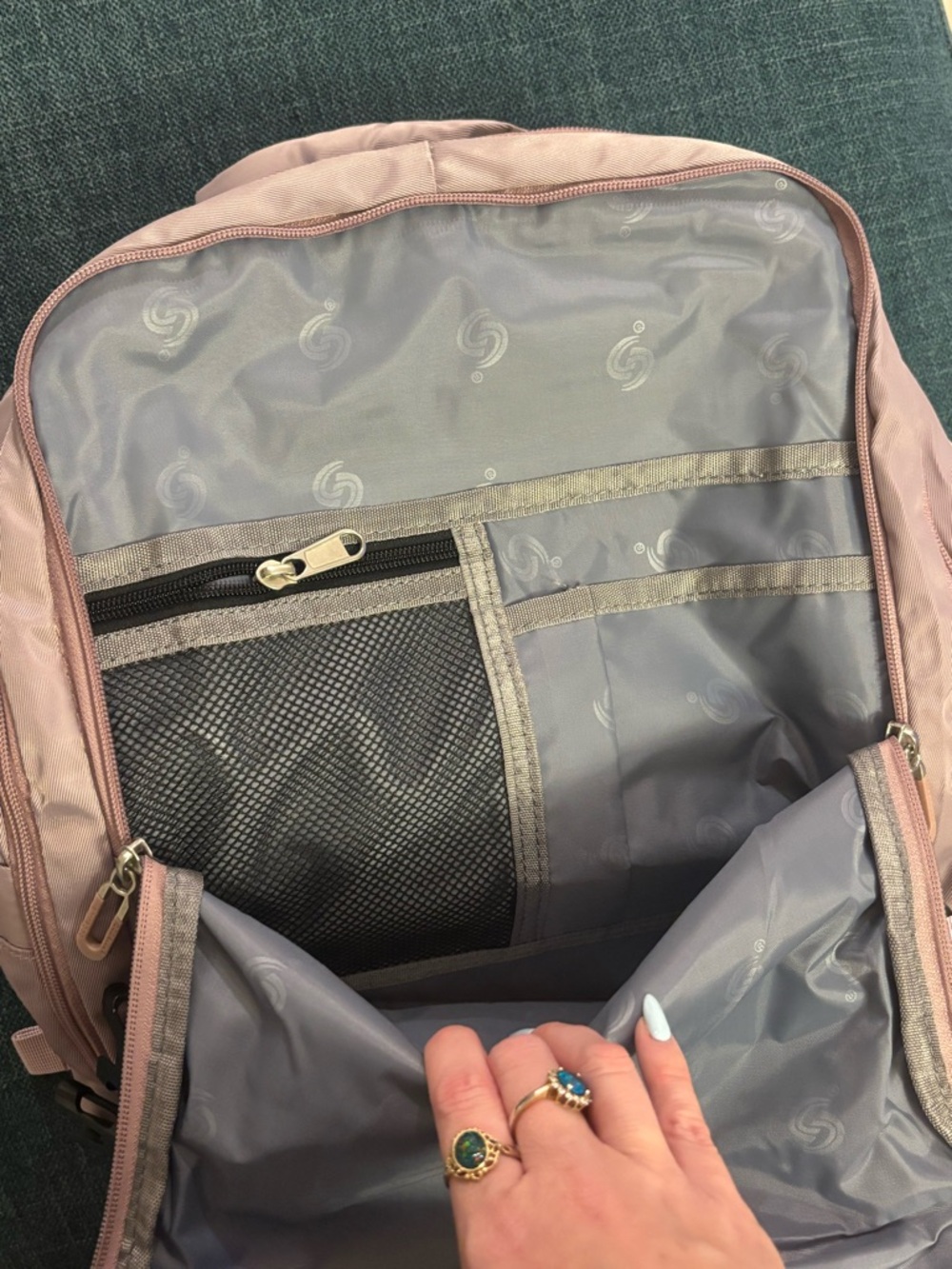 Light Pink Travel Backpack - Picture 5 of 7